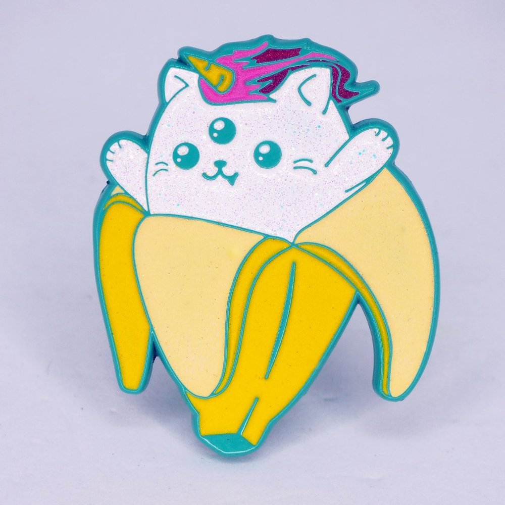 Banana Cat enamel pin